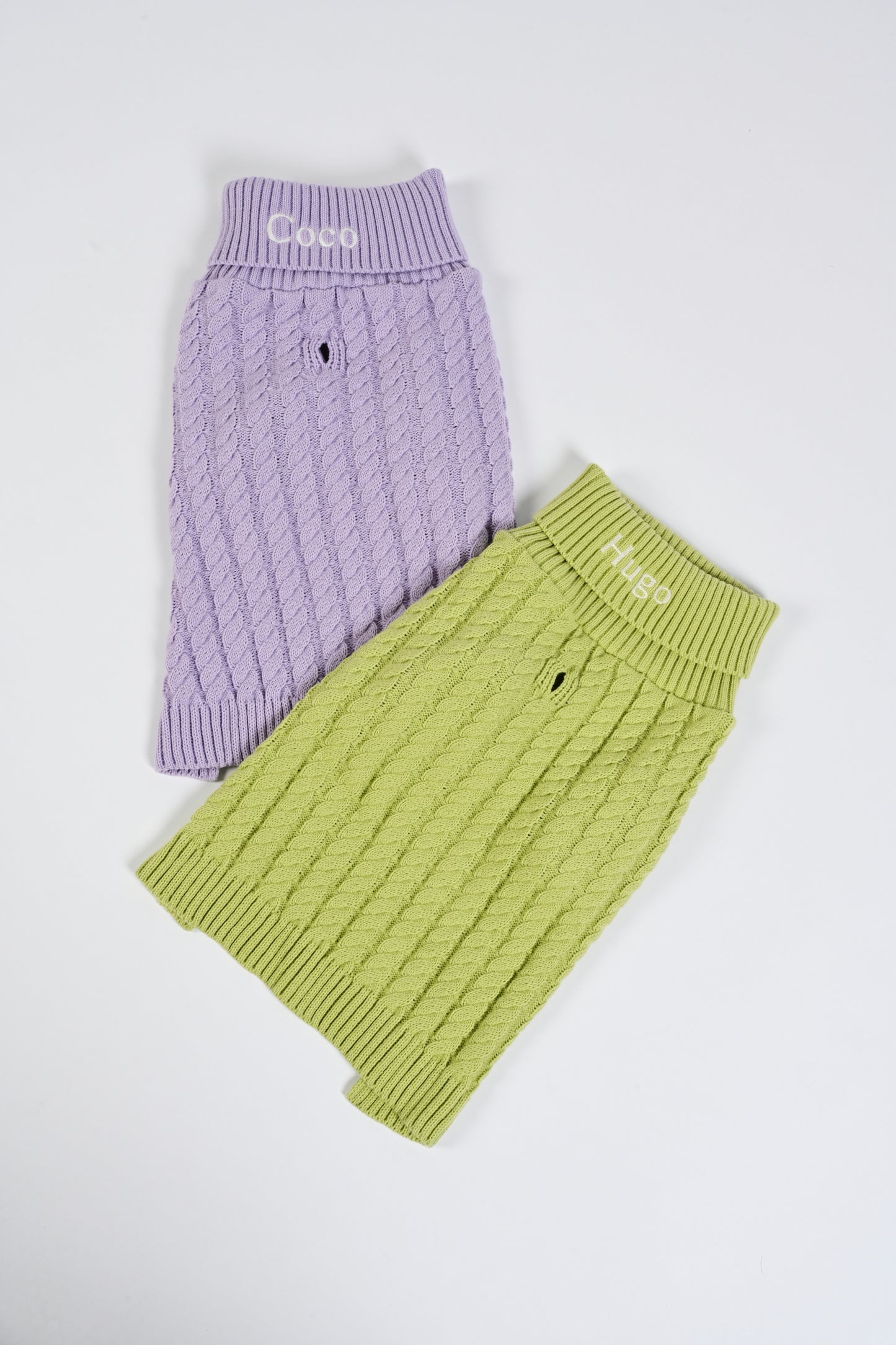 Personalised Classic Knitted Roll Neck Jumper- Sage