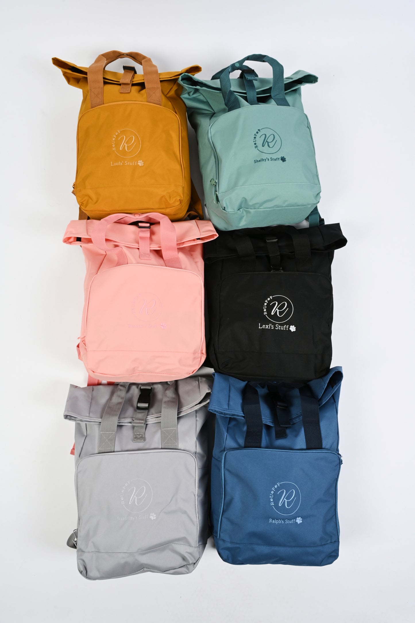 Personalised Luxury Roll Top Backpack