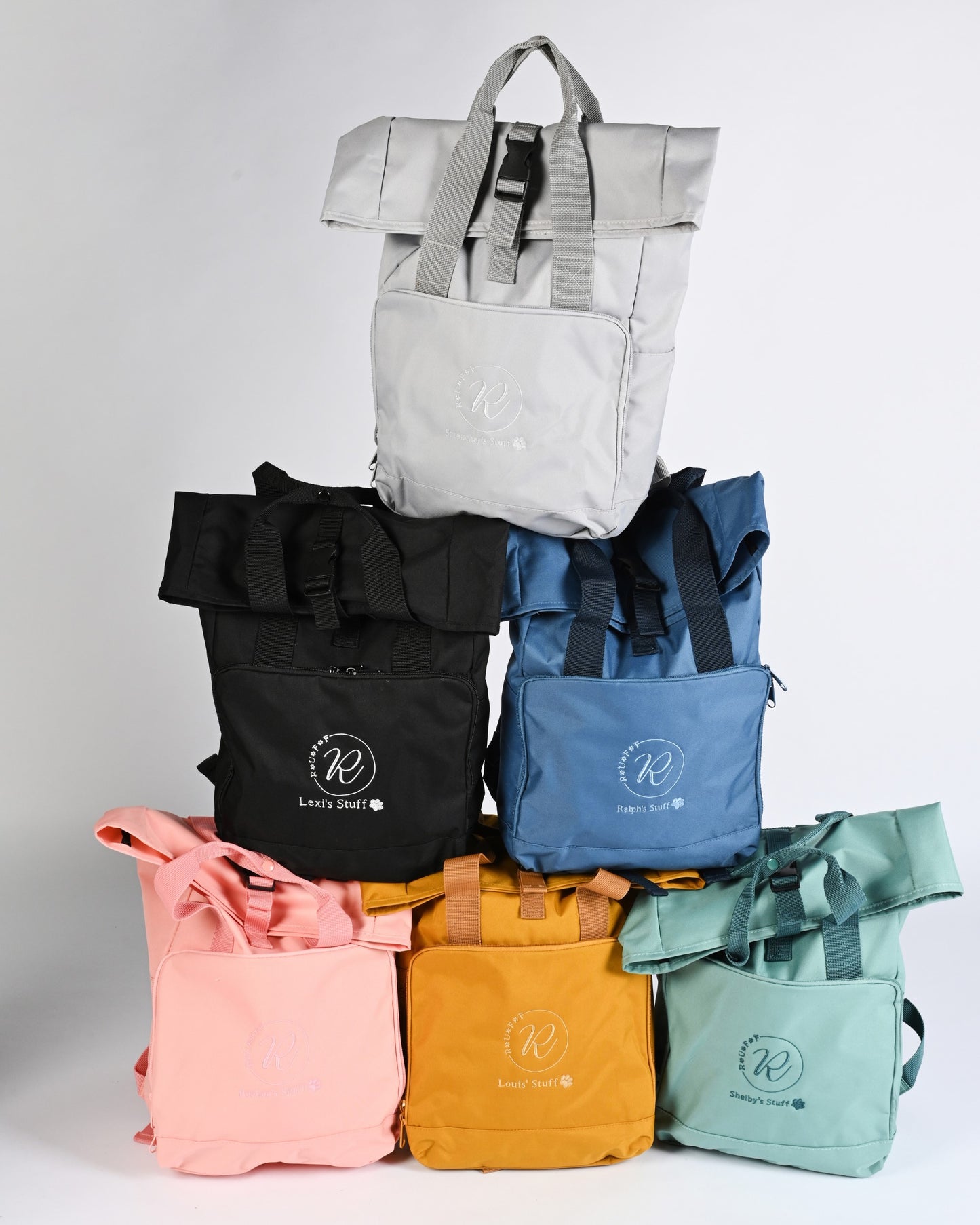 Personalised Luxury Roll Top Backpack
