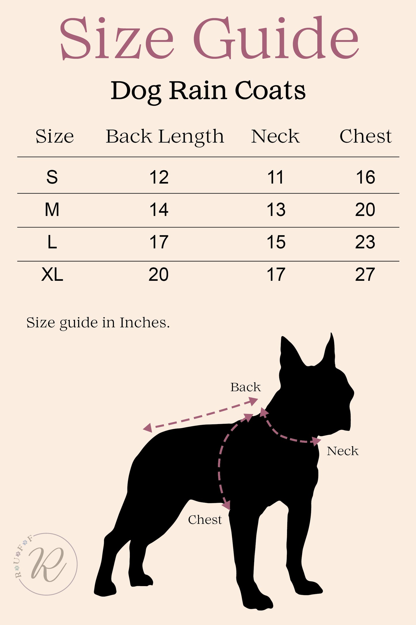 Personalised Rain Paws Coat