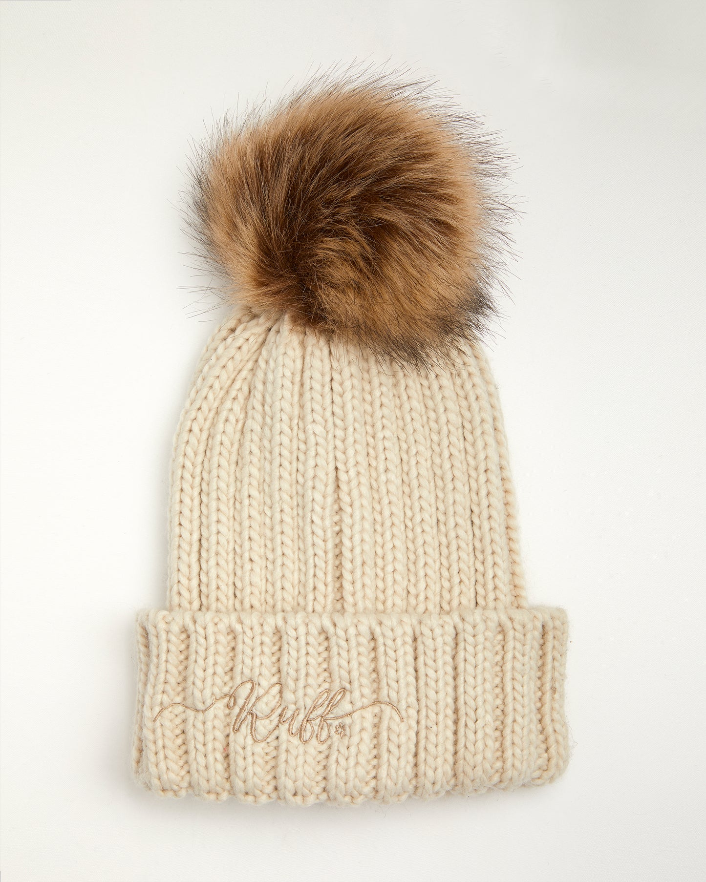 Embroidered Ruff Logo Bobble Hat