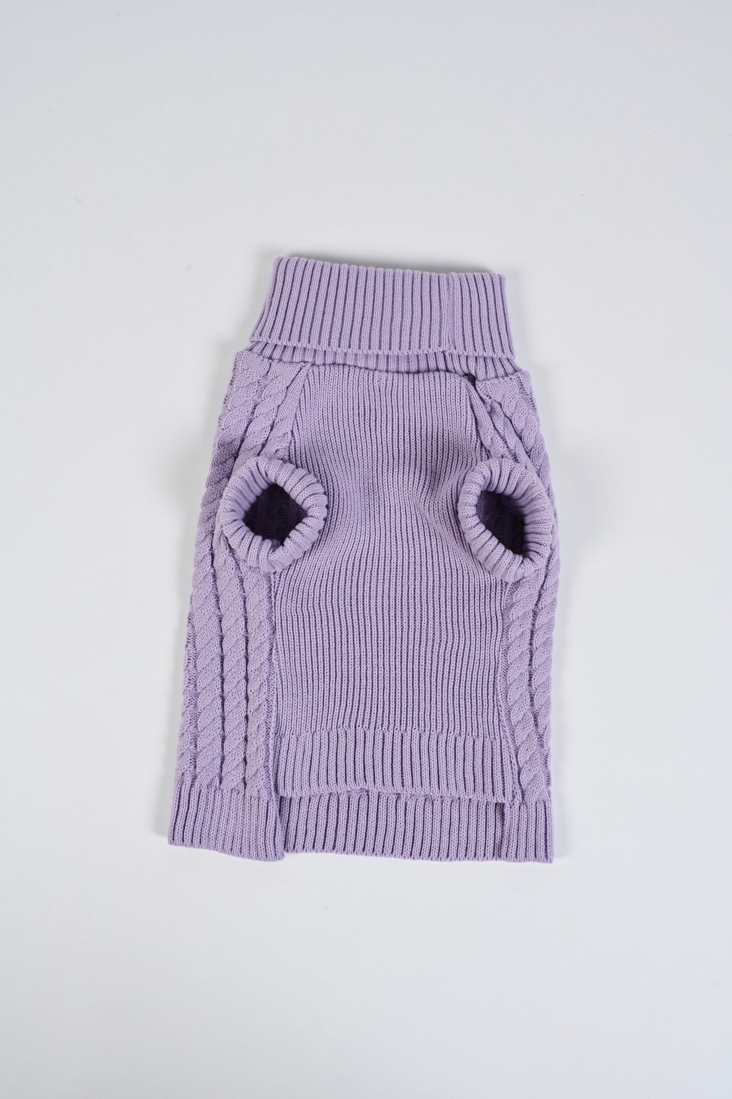 Personalised Classic Knitted Roll Neck Jumper - Lilac