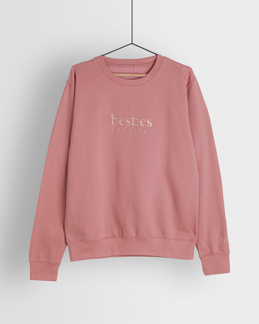Besties For Life Sweater With Dog Name Cuff